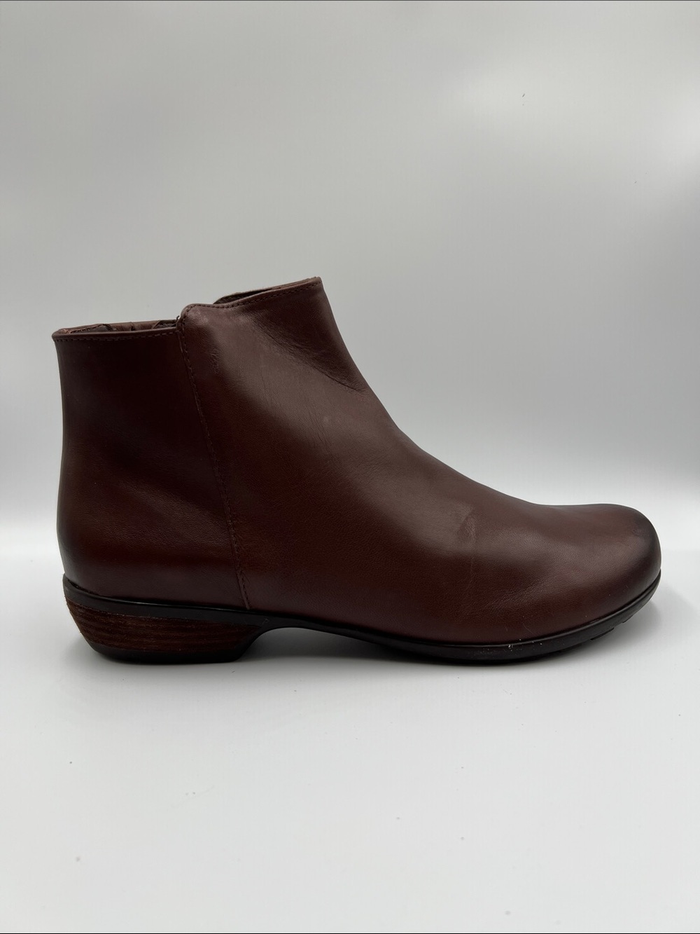 Ros Hommerson Ezra ankle boots brown leather zipper comfort shoe women EUC 12